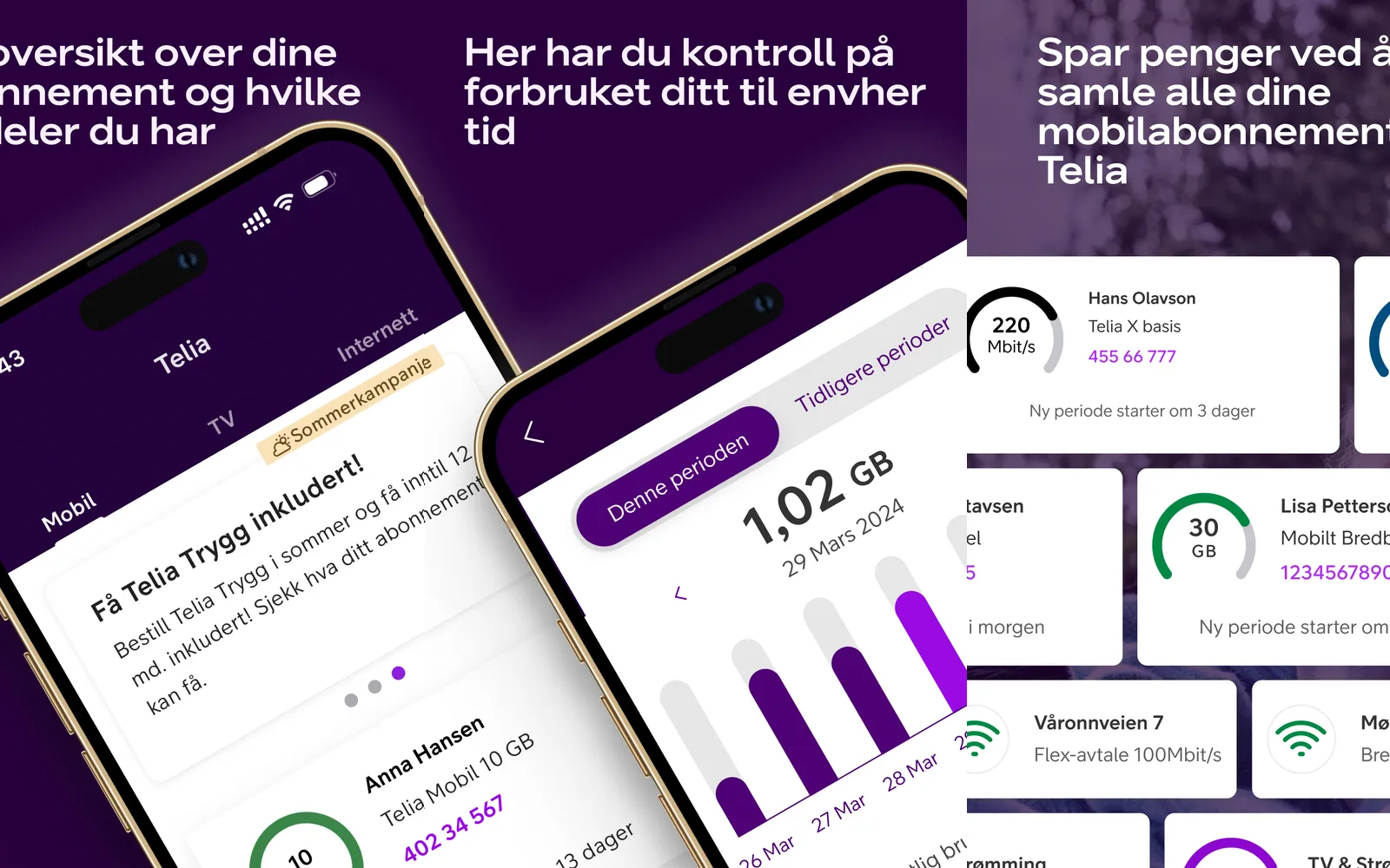 Screenshot of Telia App