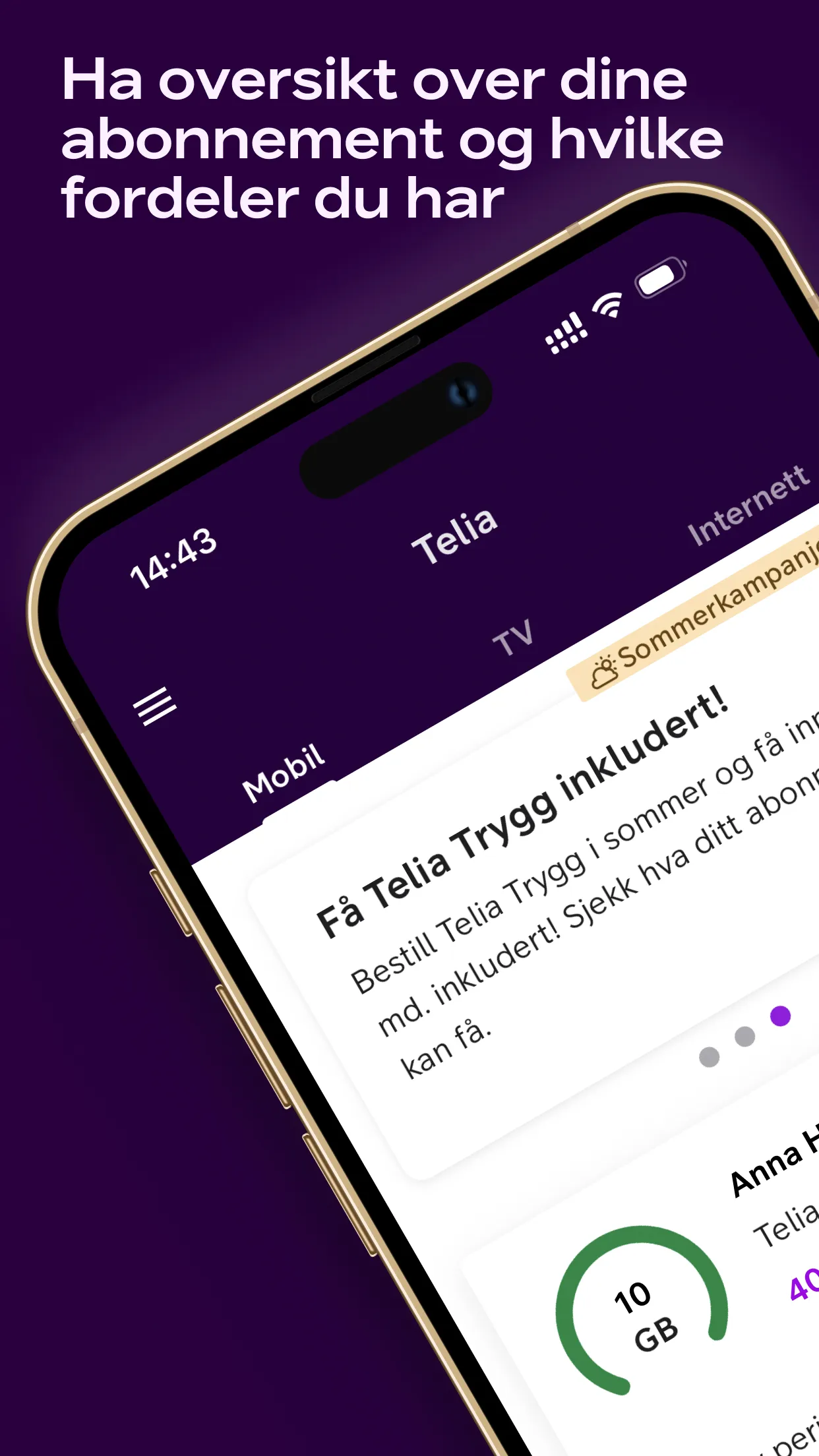 Telia App mobile screenshot 1